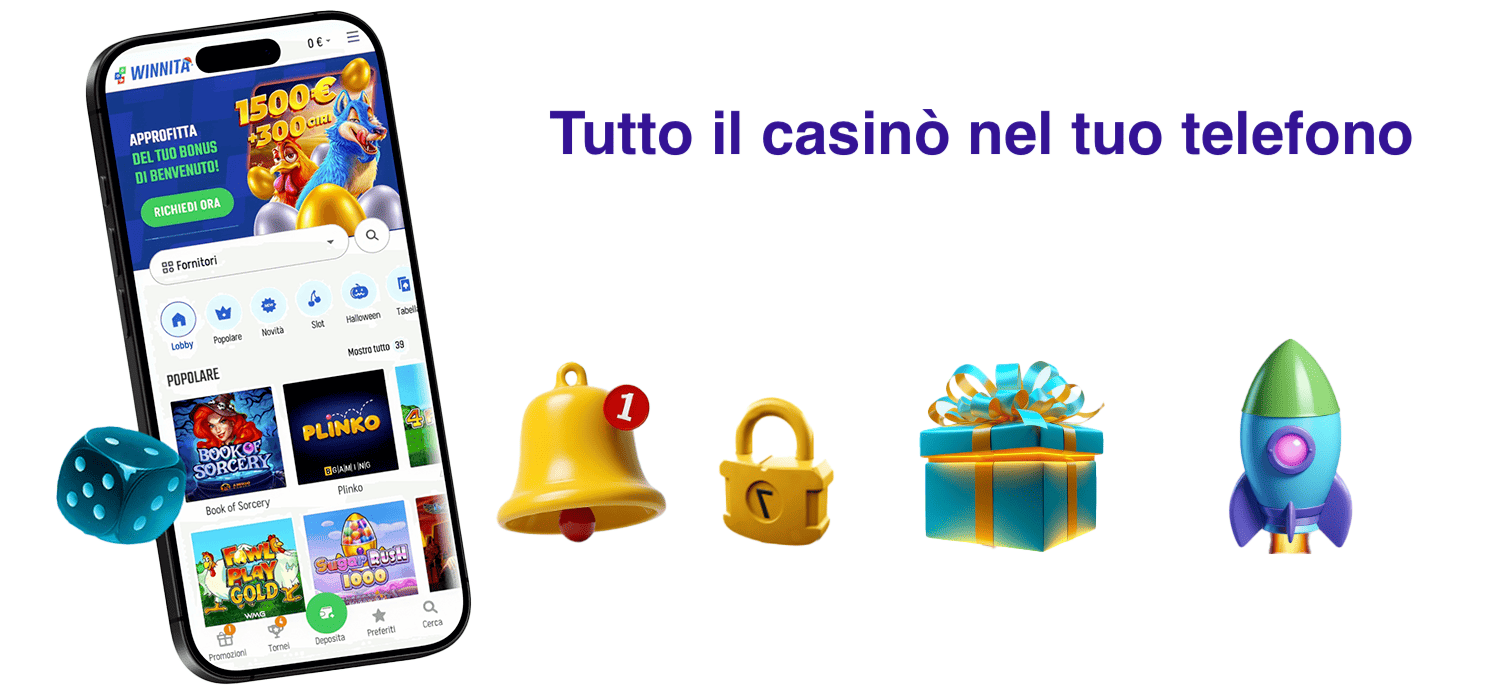 Winnita Mobile App It Winnita app per Android e iOS Italia